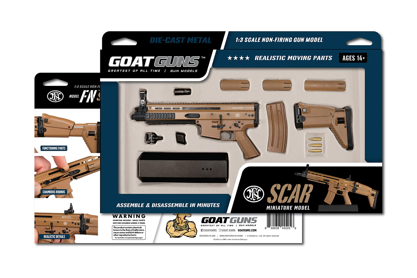 GOAT GUNS FN SCAR 1:3 Scale Model - Dark Tan